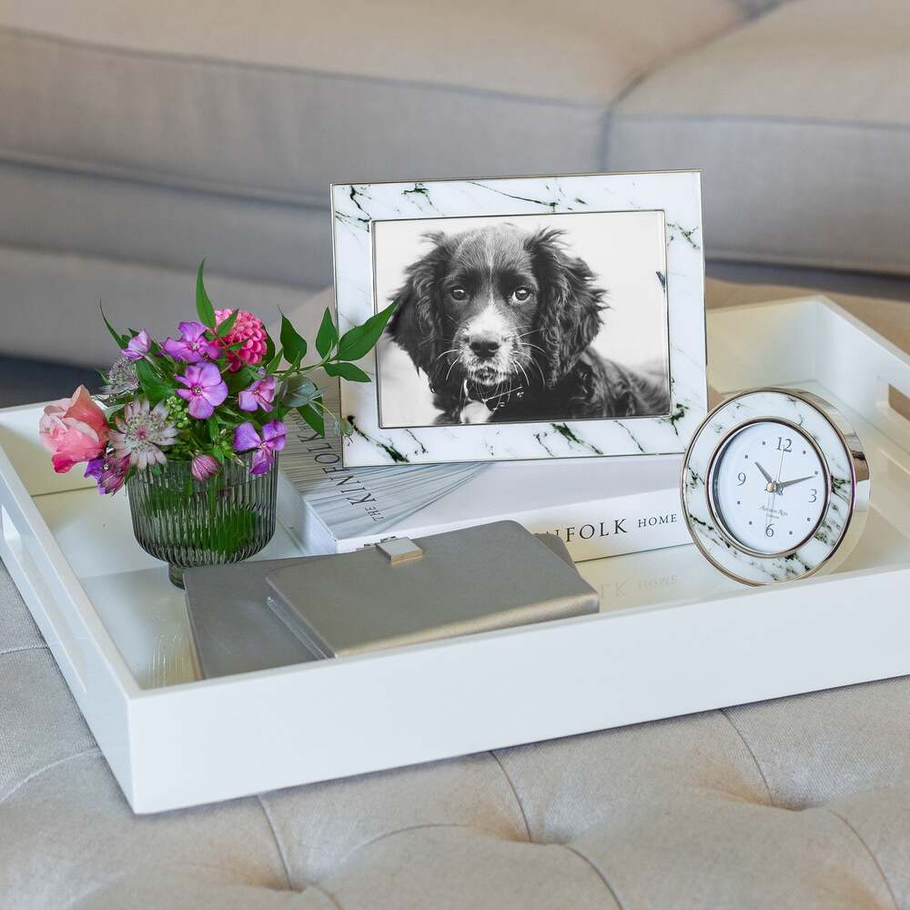 White Marble Picture Frame 24mm by Addison Ross Additional Image-3