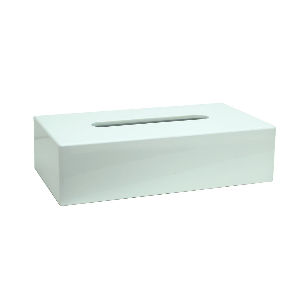 White Rectangular Tissue Box 10"x4" by Addison Ross