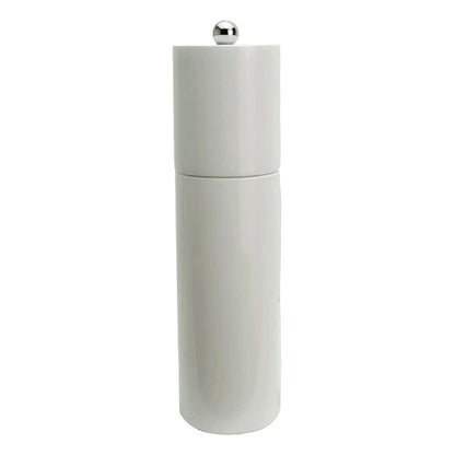 White Round Column Salt or Pepper Grinder 24cm by Addison Ross