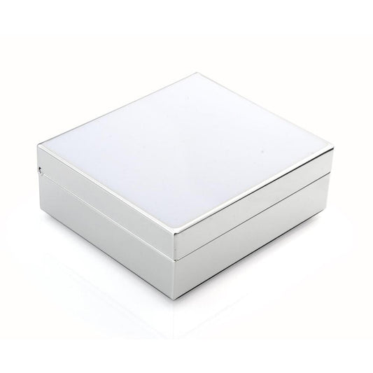 White & Silver Box 4" by Addison Ross