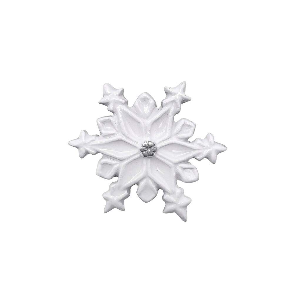 White Snowflake Napkin Weight by Mariposa