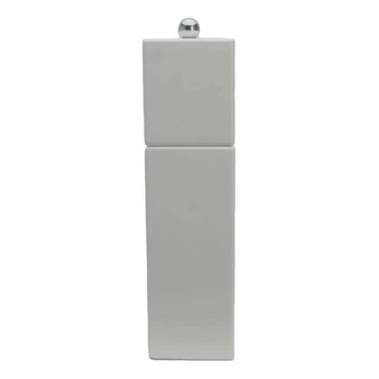 White Square Pillar Salt or Pepper Grinder 24cm by Addison Ross
