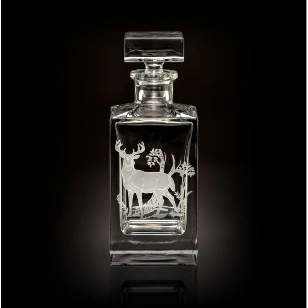 White Tail Buck Classic Decanter American Wildlife by Julie Wear 