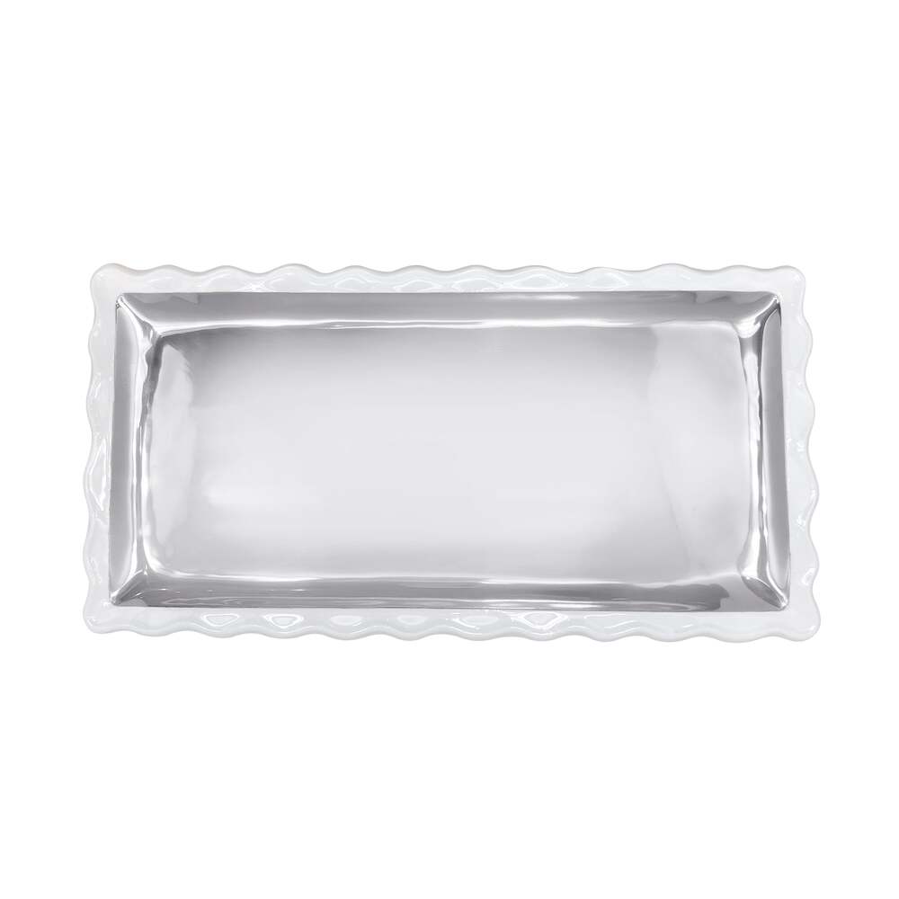 White Wavy Tray by Mariposa