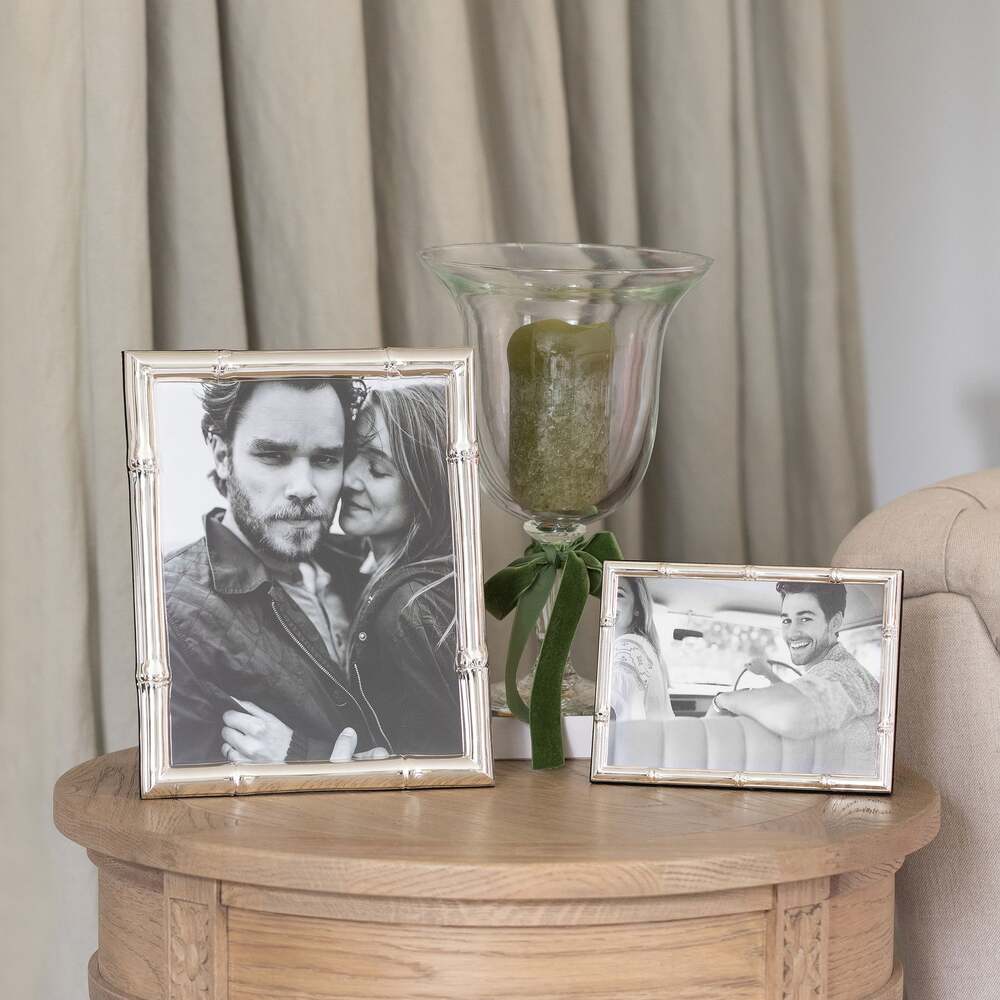 Wide Bamboo Silver Plated Photo Frame by Addison Ross Additional Image-3