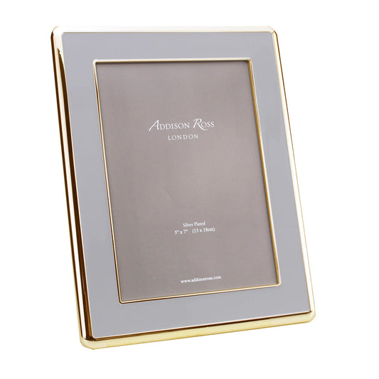 Wide Curved Chiffon Enamel & Gold Picture Frame 30mm by Addison Ross