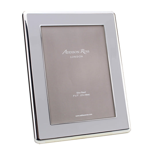 Wide Curved Chiffon Enamel & Silver Picture Frame 30mm by Addison Ross