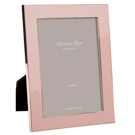 Wide Enamel Pink & Silver Picture Frame 24mm by Addison Ross
