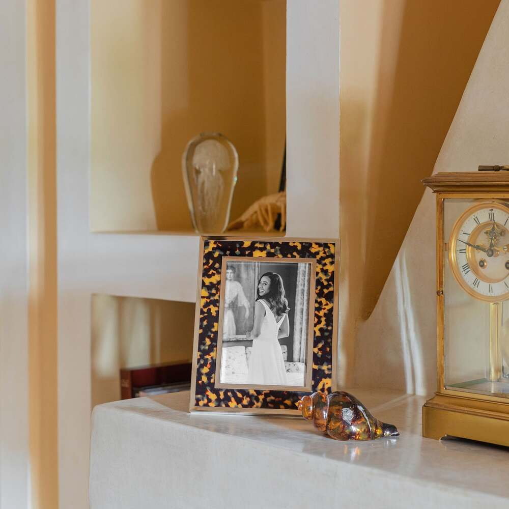 Windsor Faux Tortoiseshell & Silver Photo Frame 5"x7" by Addison Ross Additional Image-3