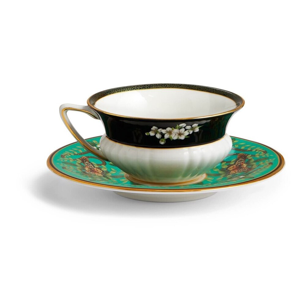 Wonderlust Emerald Forest Teacup & Saucer by Wedgwood Additional Image - 4