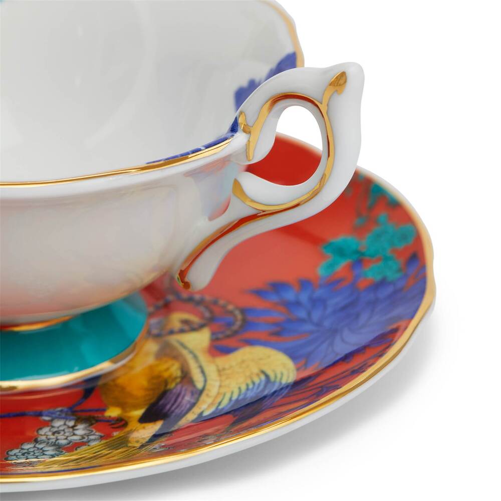 Wonderlust Golden Parrot Teacup & Saucer by Wedgwood Additional Image - 2