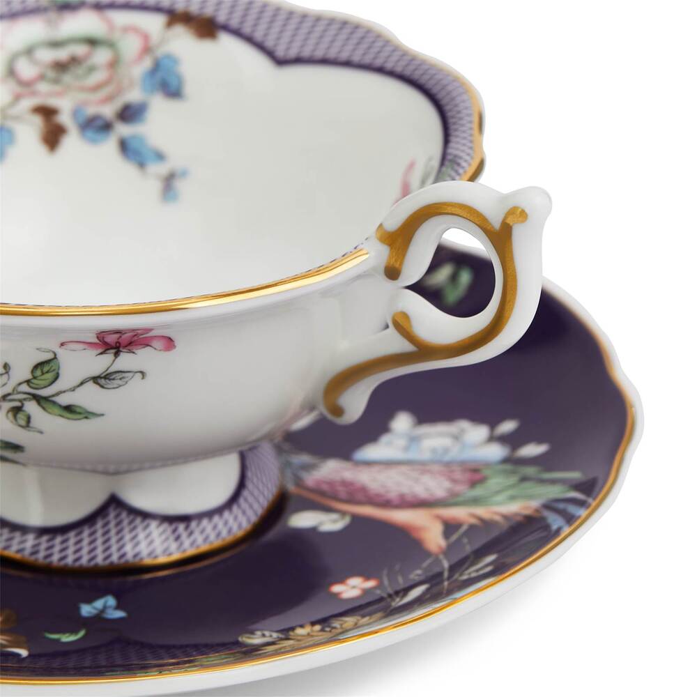 Wonderlust Midnight Crane Teacup And Saucer by Wedgwood Additional Image - 2