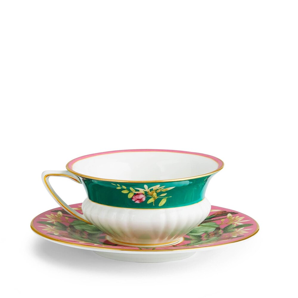 Wonderlust Pink Lotus Teacup & Saucer by Wedgwood Additional Image - 4
