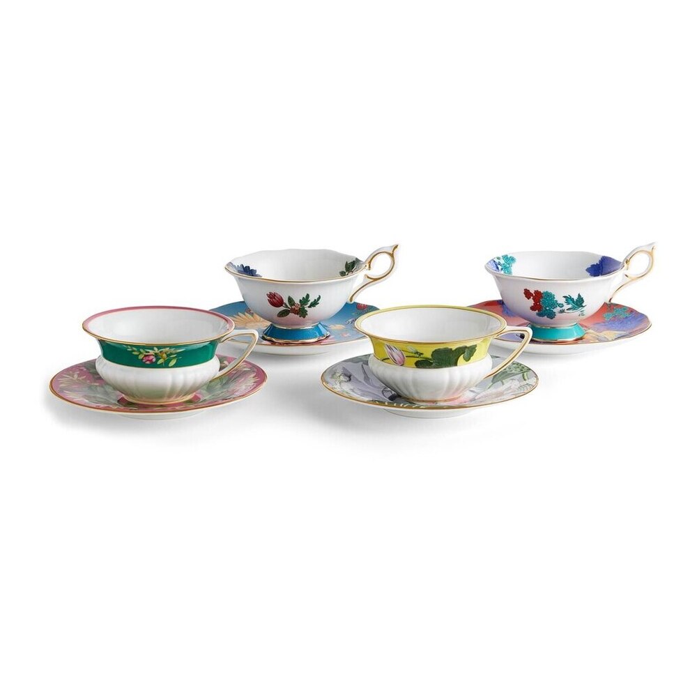 Wonderlust Teacups & Saucers Set Of 4 by Wedgwood