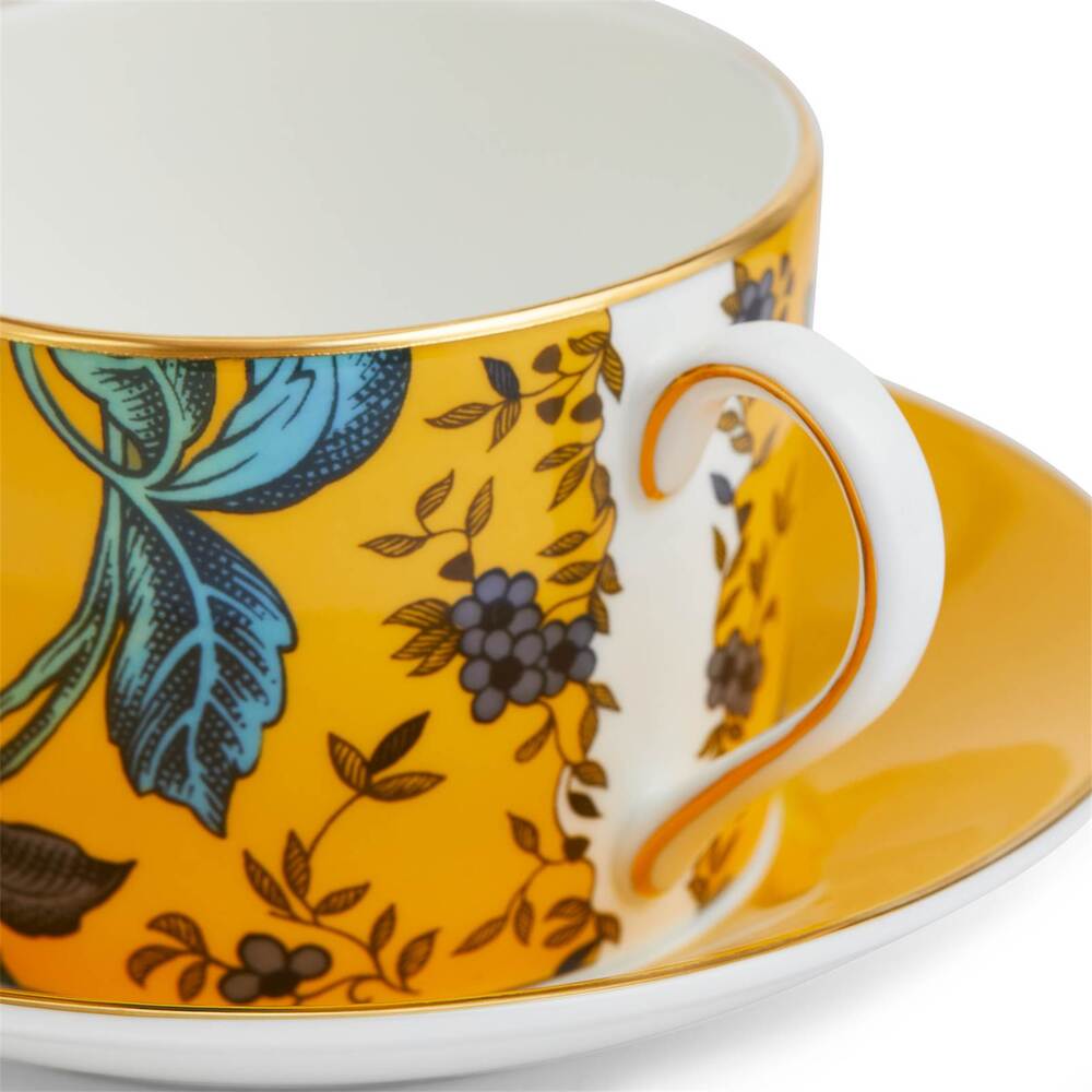 Wonderlust Yellow Tonquin Teacup & Saucer by Wedgwood Additional Image - 2