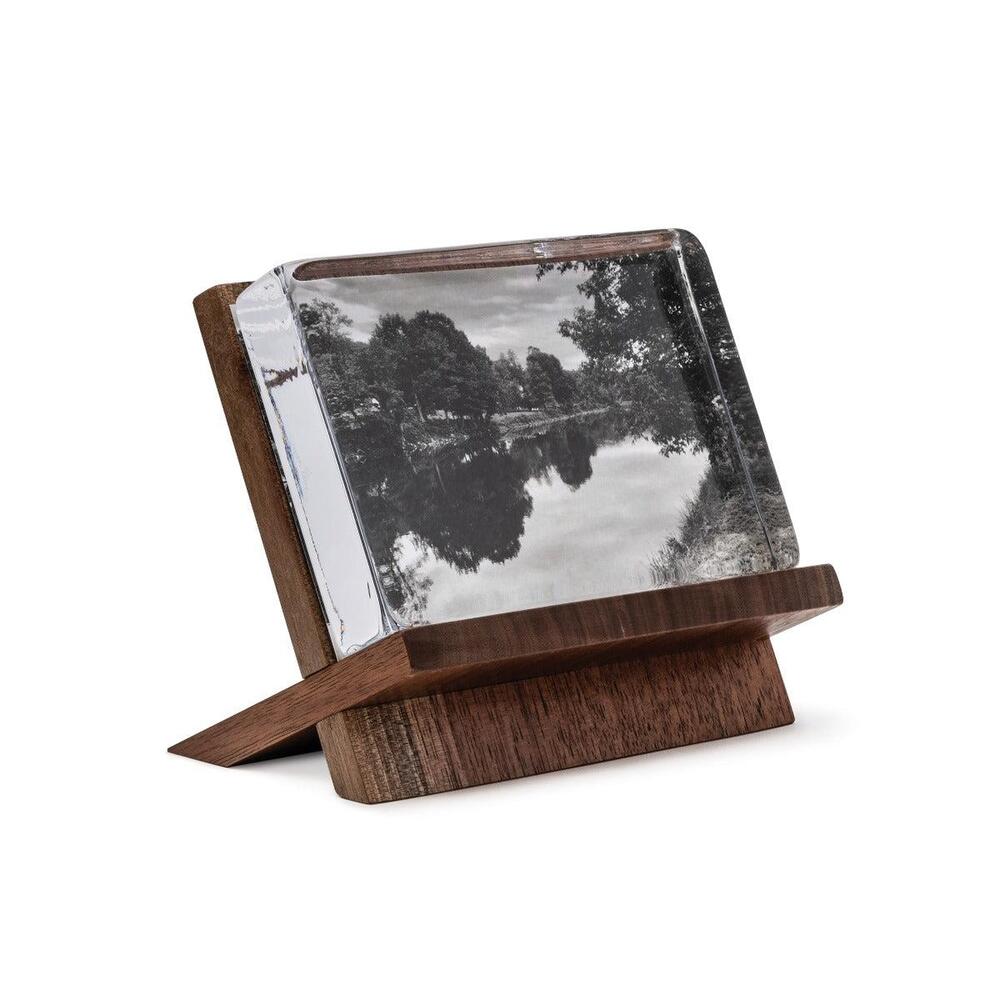 Woodbury Horizontal Photo Block, 4" X 6" - Wood Base by Simon Pearce 