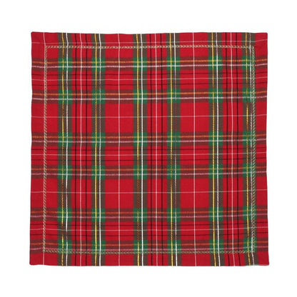 Xmas Plaid Napkin in Red - Green & Gold - Set of 4 by Kim Seybert 3