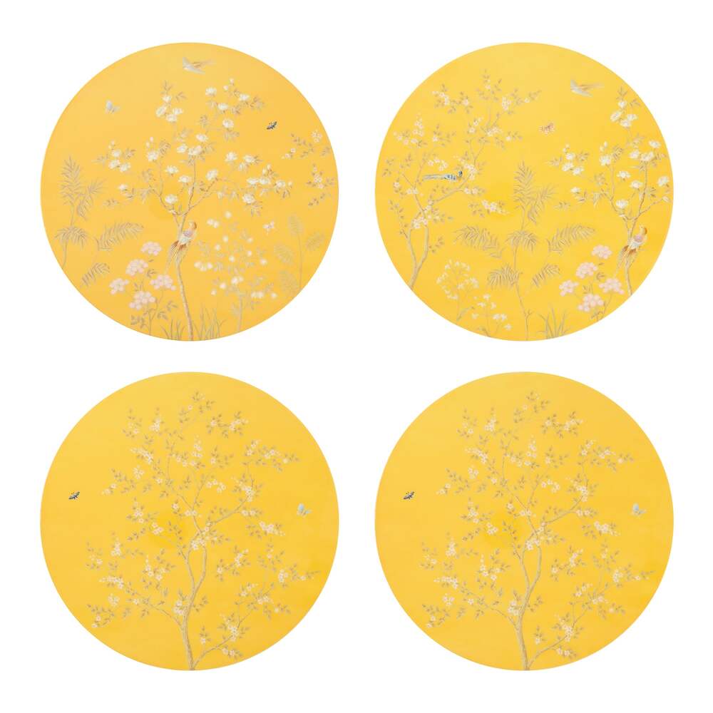 Yellow Chinoiserie Placemats - Set of 4 by Addison Ross Additional Image-2