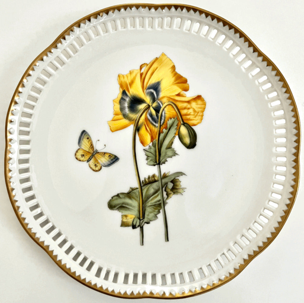 YFPP1 - Yellow Flower Pierced Plate by Anna Weatherley