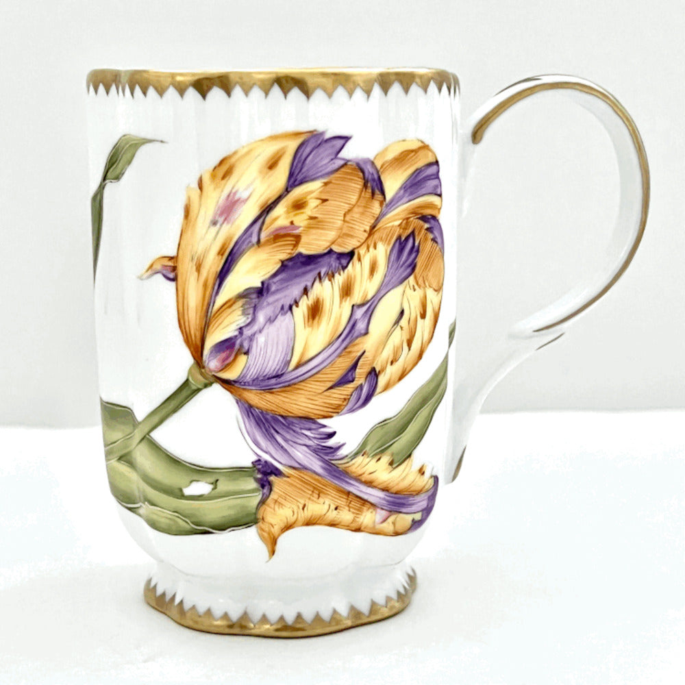 ZE108S - Purple/Yellow Tulip Mug by Anna Weatherley