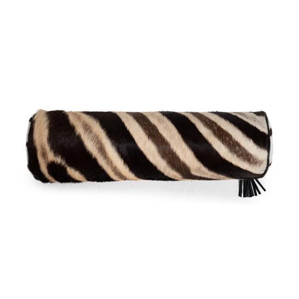 Zebra Hide Bolster Pillow by Ngala Trading Company