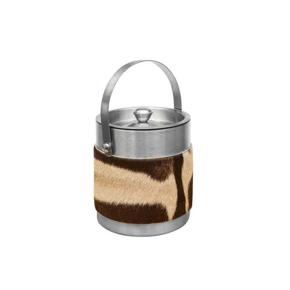 Zebra Hide Ice Bucket by Ngala Trading Company Additional Image - 1