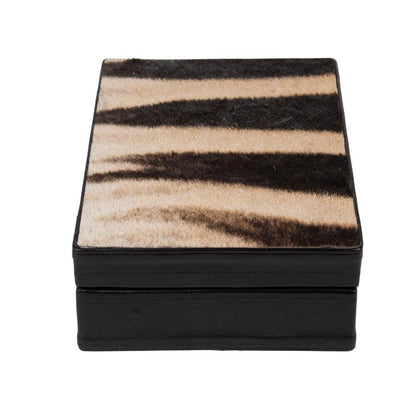 Zebra Hide & Leather Box by Ngala Trading Company Additional Image - 7