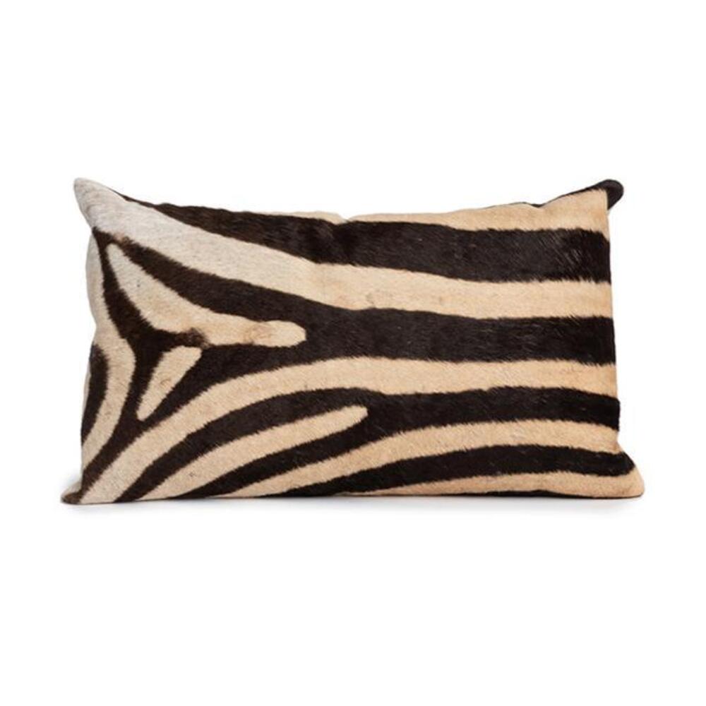 Zebra Hide Pillow Rectangle by Ngala Trading Company