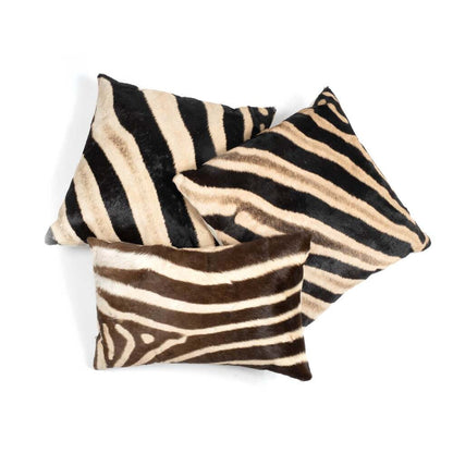 Zebra Hide Pillow Square by Ngala Trading Company Additional Image - 2