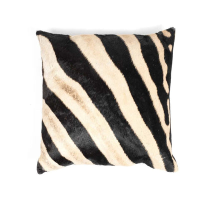 Zebra Hide Pillow Square by Ngala Trading Company Additional Image - 3