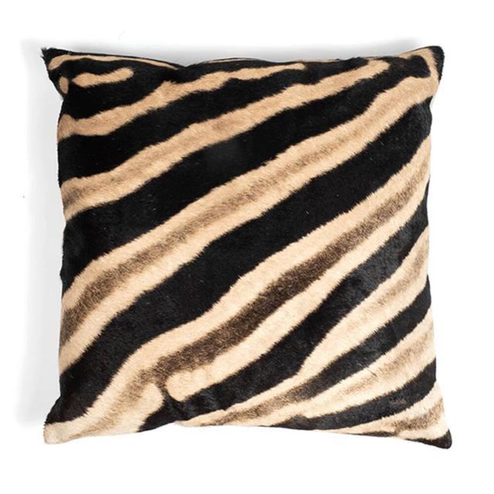 Zebra Hide Pillow Square by Ngala Trading Company