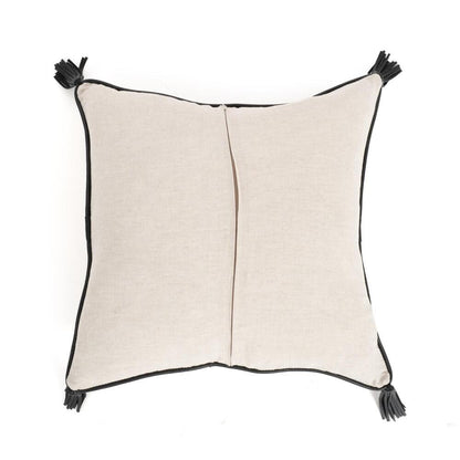 Zebra Hide Quarter Panel Pillow with Leather Trim by Ngala Trading Company Additional Image - 6