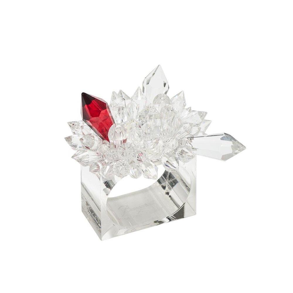 Zenith Napkin Ring - Set of 4 in a Gift Box Crystal by Kim Seybert 