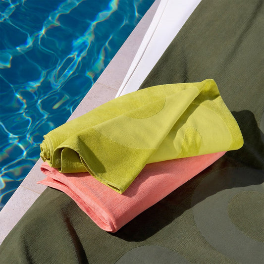 Zuma Velour Sculpted Beach Towel by Yves Delorme