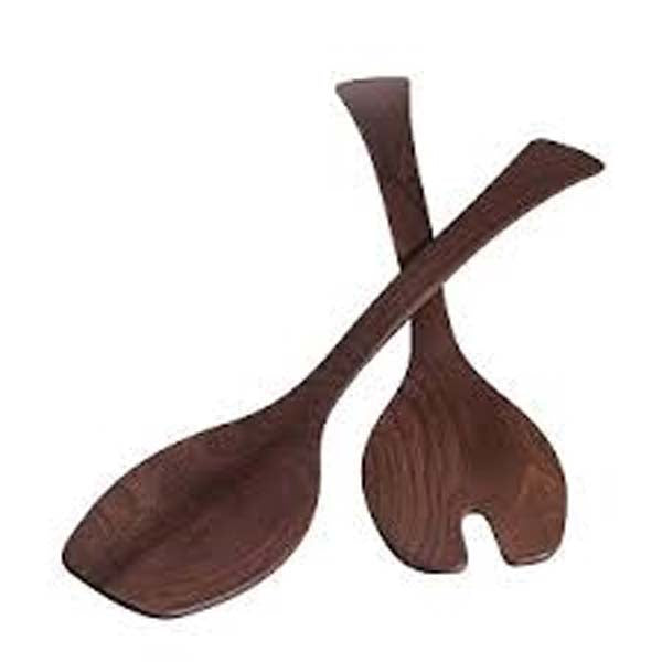 15" Black Walnut Salad Servers by Andrew Pearce