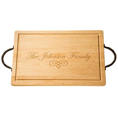 24" Personalized Rectangle Wood Cutting Board by Maple Leaf at Home