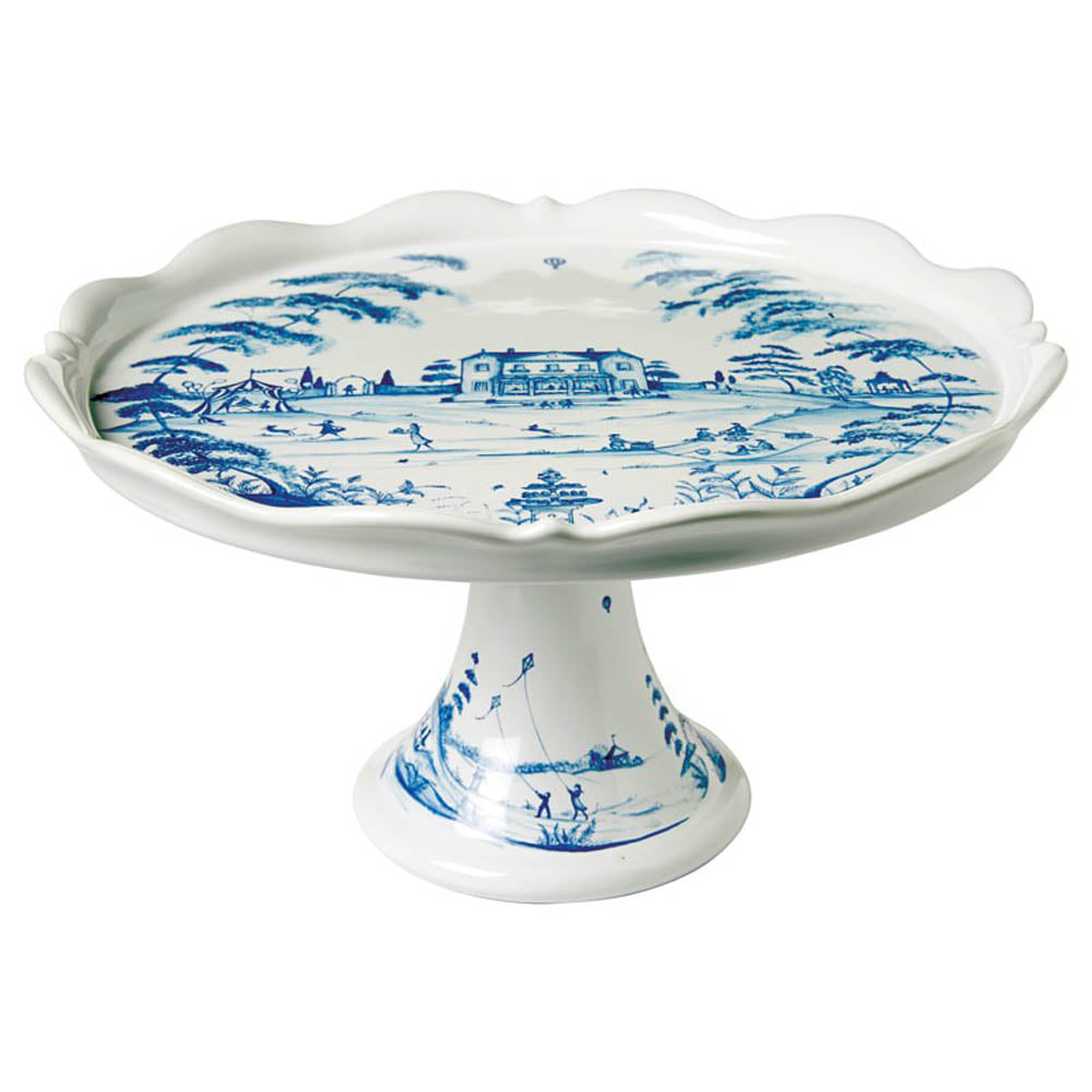 Country Estate Delft Blue Cake Stand Fete by Juliska