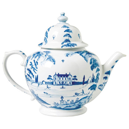 Country Estate Delft Blue Teapot Main House by Juliska