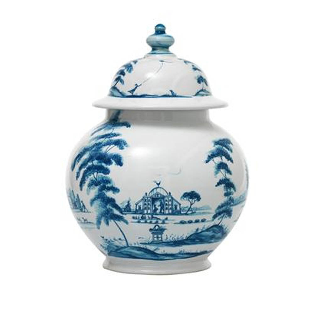 Country Estate Delft Blue Medium Lidded Ginger Jar by Juliska