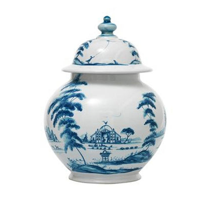 Country Estate Delft Blue Medium Lidded Ginger Jar by Juliska