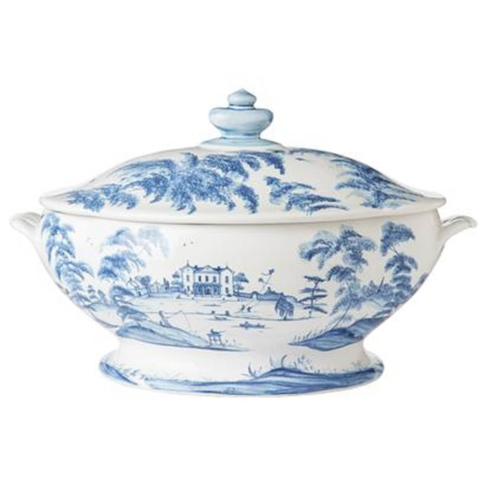 Country Estate Delft Blue Tureen by Juliska