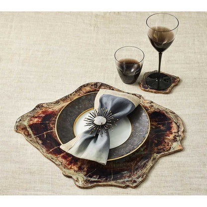 Fossil Drink Coasters in Multi, Set of 4 in a Gift Box by Kim Seybert Additional Image - 1