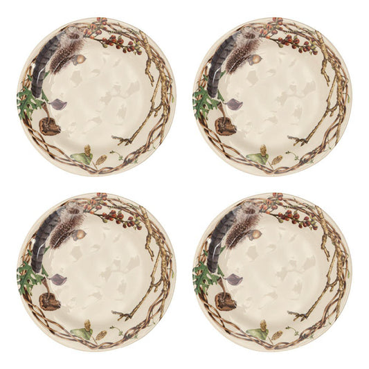 Forest Walk Leaf Party Plates Set of Four by Juliska