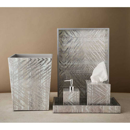 Zebra Tissue Box in Gray & Silver by Kim Seybert Additional Image - 1