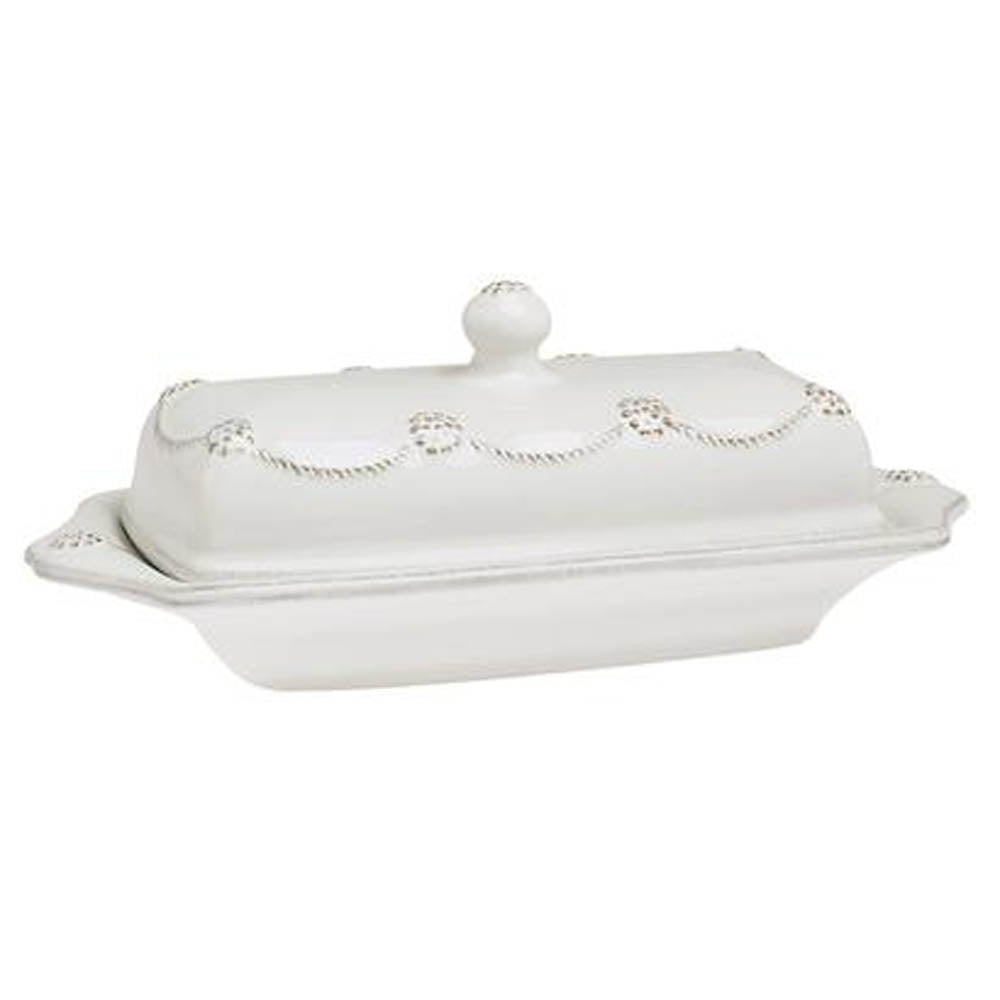 Berry & Thread White Butter Dish by Juliska