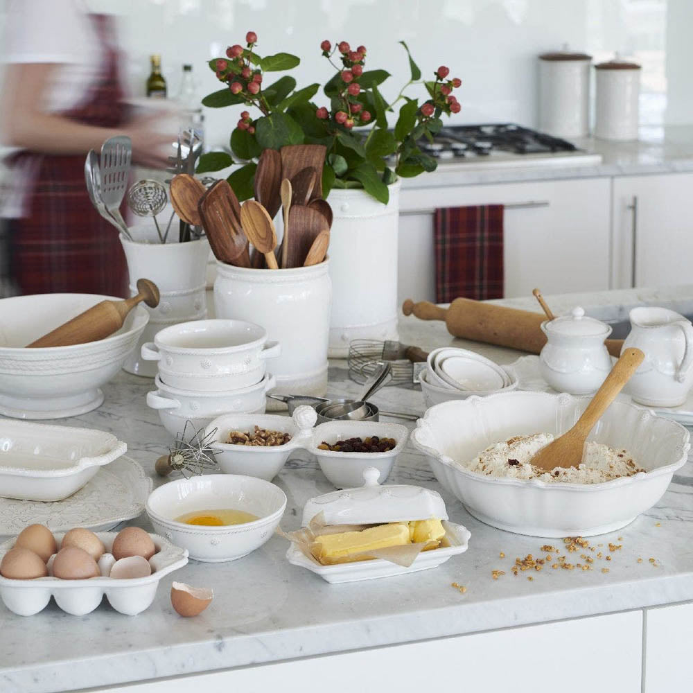 Berry & Thread White Butter Dish by Juliska Additional Image-2