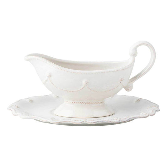 Berry & Thread Sauce Boat & Stand - Whitewash by Juliska