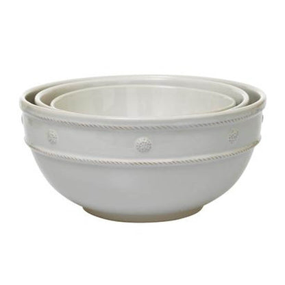 Berry & Thread White Mixing Bowls (Set of 3) by Juliska