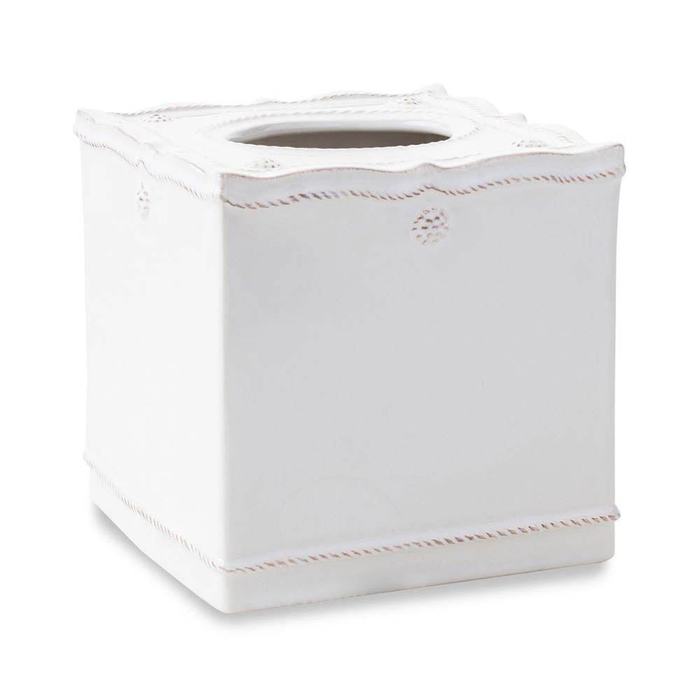 Berry & Thread Whitewash Tissue Box Cover by Juliska