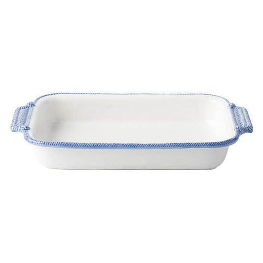 Le Panier White/Blue Rectangular Baker by Juliska